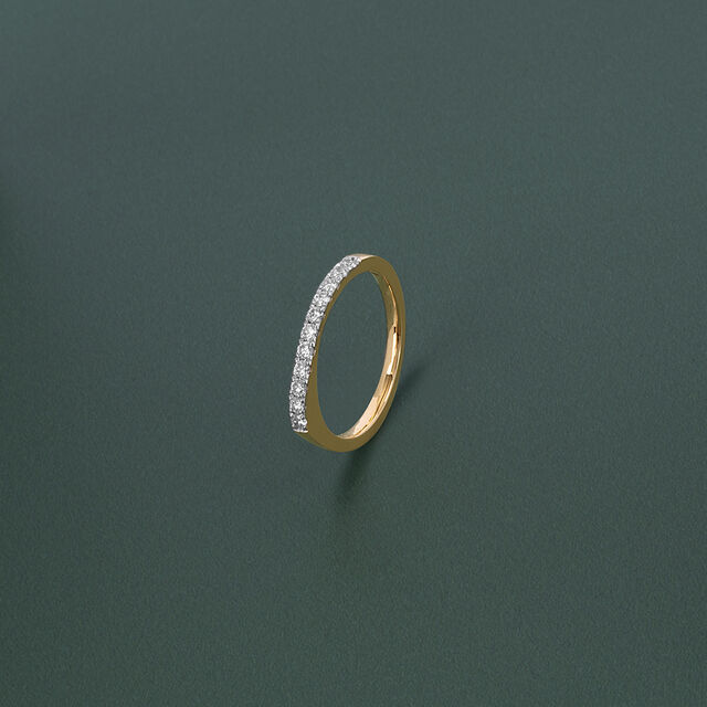 Amira Gold Sleek Diamond Bar Ring