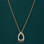 Amira Gold Shadow Teardrop Diamond Necklace