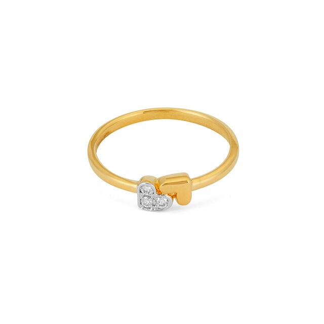 Amira Gold Alternating Heart Ring