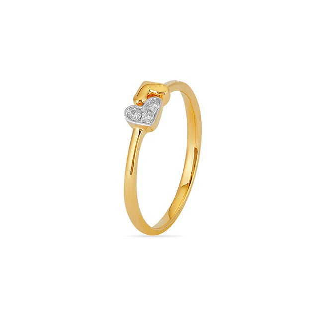 Amira Gold Alternating Heart Ring