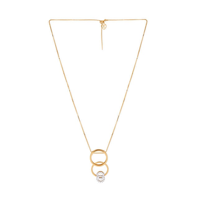 Amira Gold Tanishq 18KT Diamond Pendant with Chain for Women