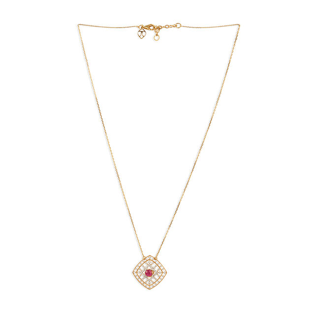 Amira Gold Elegant Interchangeable Gem Pendant