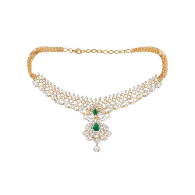 Amira Gold Tanishq 18KT Diamond Necklace for Women