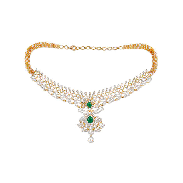 Amira Gold Tanishq 18KT Diamond Necklace for Women