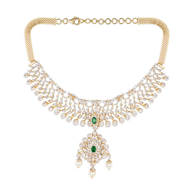 Amira Gold Tanishq 18KT Diamond Necklace for Women
