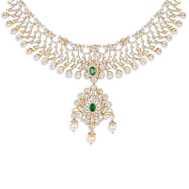 Amira Gold Tanishq 18KT Diamond Necklace for Women