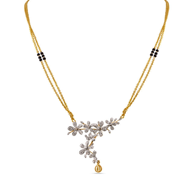 Amira Gold Tanishq 18 KT Diamond Mangalsutra for Women