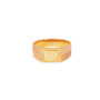 Amira Gold Handsome 22 Karat Yellow Gold Textured Square Ring