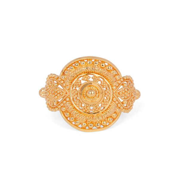 Amira Gold Elaborate Traditional Gold Ring
