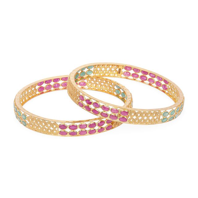 Amira Gold Tanishq 22KT Gold Bangle for Women - Image 4