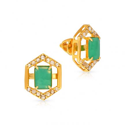 Amira Gold — Uncut Diamond Earring