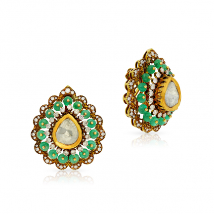 Amira Gold — Uncut Diamond Earring