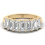 Amira Gold — Half Eternity Emerald Diamond Band