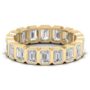 Amira Gold — Certified Bezel Emerald Diamond Eternity Ring