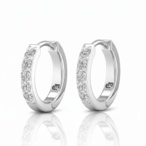 Amira Gold — Diamond Huggie Earrings
