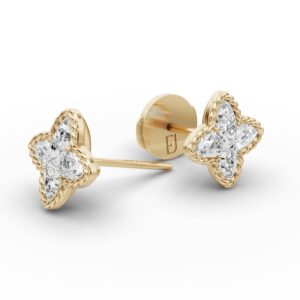 Amira Gold — Fleur de Lumière Diamond Earrings