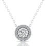 Amira Gold — Certified Diamond 0.5CT Halo Necklace