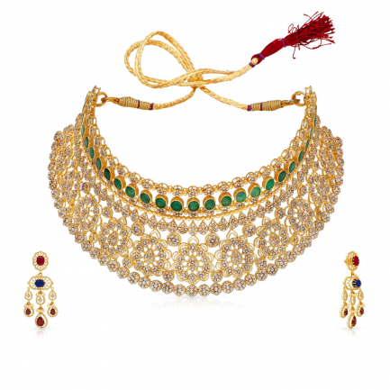Amira Gold — Uncut Diamond Necklace Set