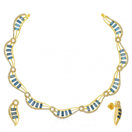 Amira Gold — Uncut Diamond Necklace Set