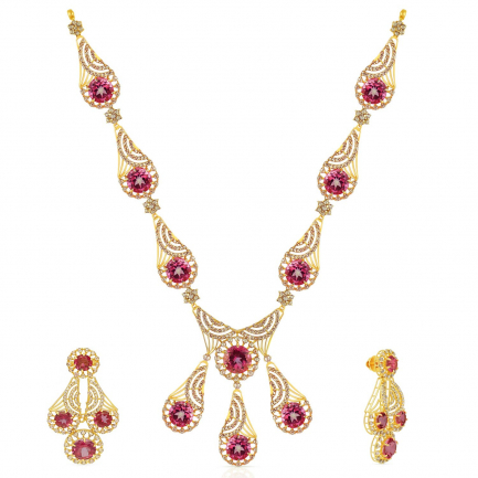 Amira Gold — Uncut Diamond Necklace Set