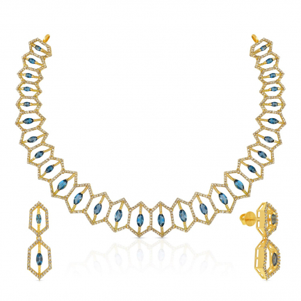 Amira Gold — Uncut Diamond Necklace Set
