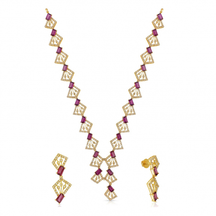 Amira Gold — Uncut Diamond Necklace Set