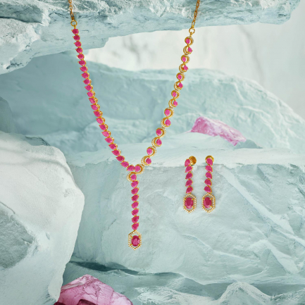 Amira Gold — Gemstone Necklace Set