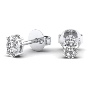 Amira Gold — 1CT Oval Diamond Studs