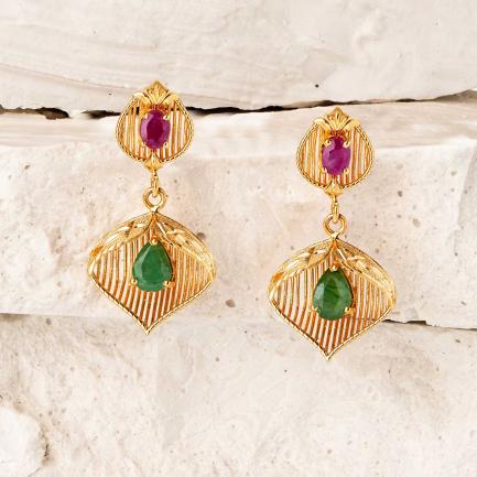 Amira Gold — Gemstone Earring