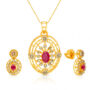 Amira Gold — Uncut Diamond Pendant Set