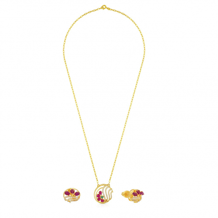 Amira Gold — Gemstone Pendant Set