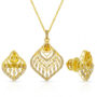 Amira Gold Uncut Diamond Pendant Set PSEURGGEN135PN5