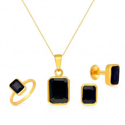 Amira Gold — Gemstone Pendant Set