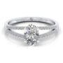 Amira Gold — KATERINA: Oval Diamond Split Ring