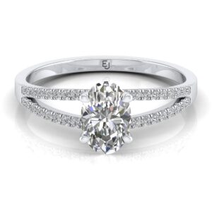 Amira Gold — KATERINA: Oval Diamond Split Ring