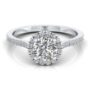 Amira Gold — Nabila: Certified Round Diamond halo ring