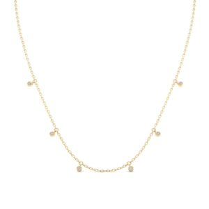 Amira Gold — Diamond Drop Necklace