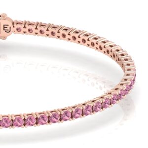 Amira Gold — Pink Sapphire Tennis Bracelet