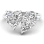 Amira Gold — Ayra: Certified 5CT Toi & Moi Heart and Pear Diamond Ring
