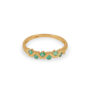 Amira Gold Tanishq 18 KT Emerald Chevron Ring for Women