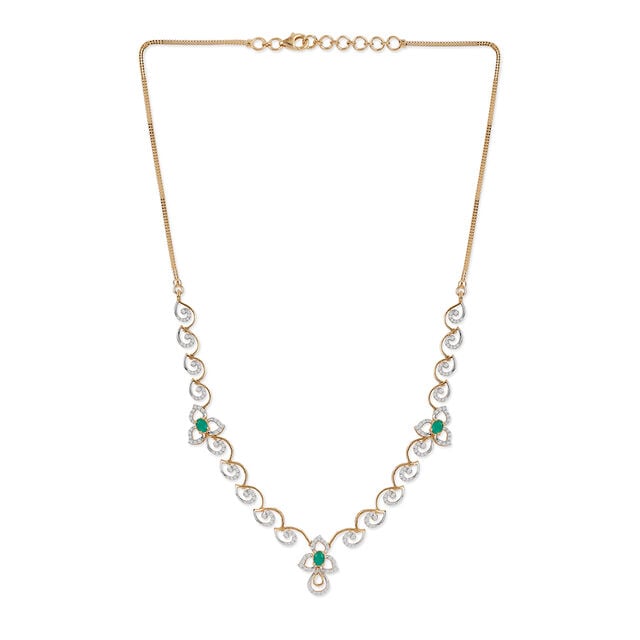Amira Gold Tanishq 18KT Diamond Necklace for Women