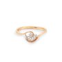 Amira Gold Tanishq 18 KT Curved Cluster Ring for Women