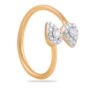 Amira Gold Twin Peak Diamond Solitaire Ring