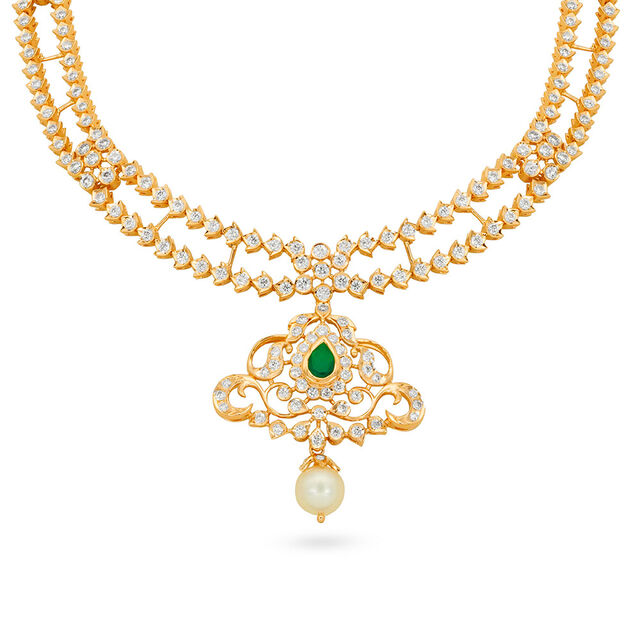 Amira Gold Tanishq 18 KT Diamond Necklace for Women