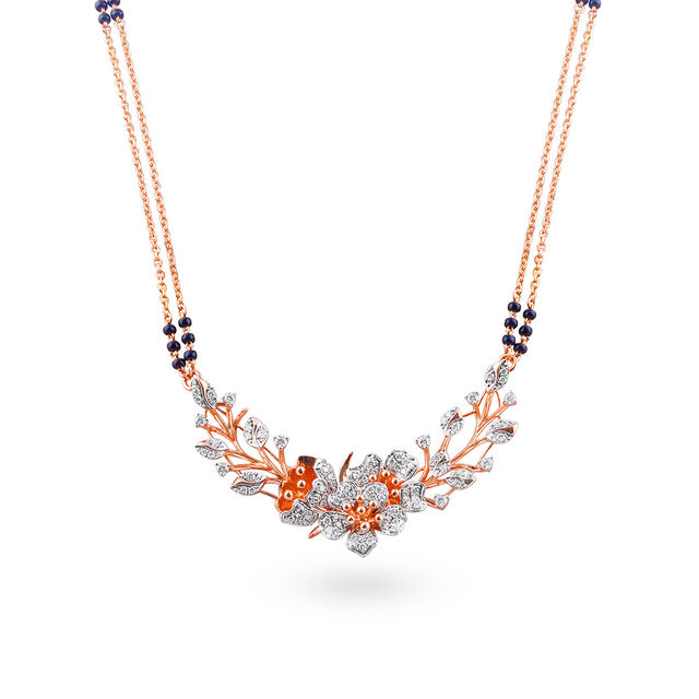 Amira Gold Tanishq 18 KT Diamond Mangalsutra for Women