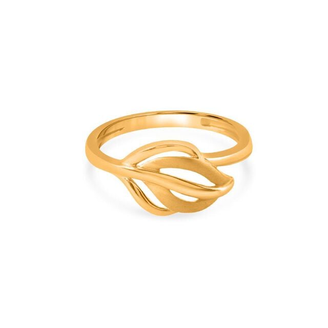 Amira Gold Infinity Twist Gold Ring - Image 2