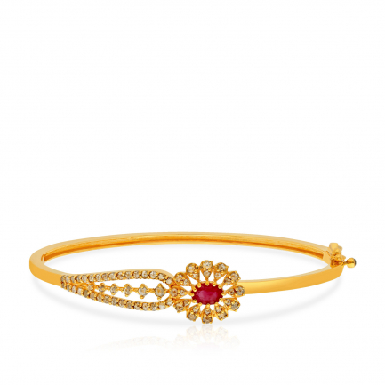 Amira Gold — Uncut Diamond Bangle