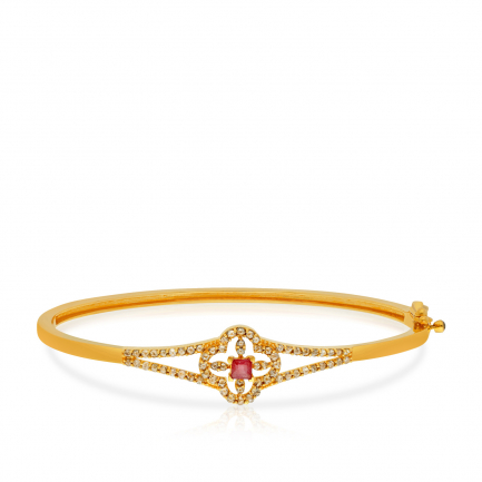 Amira Gold — Uncut Diamond Bangle