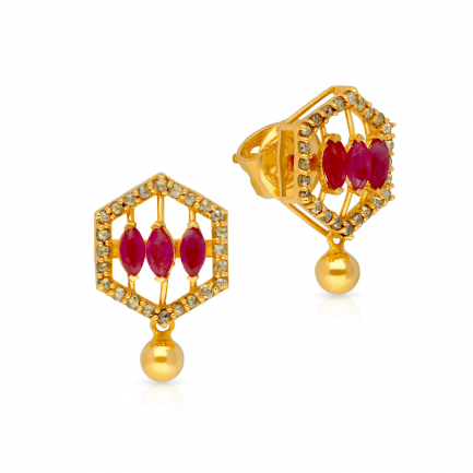 Amira Gold — Uncut Diamond Earring