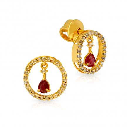 Amira Gold — Uncut Diamond Earring
